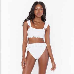 Show Me Your MuMu White two piece bikini NWT